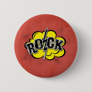Chapa Redonda De 5 Cm Comic style rock illustration