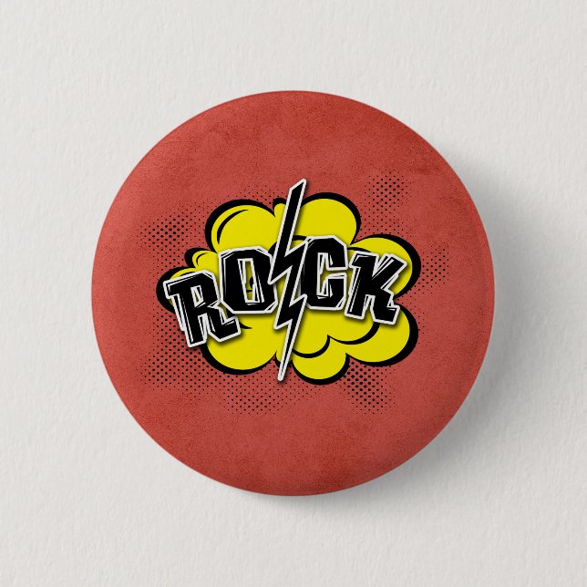 Chapa Redonda De 5 Cm Comic style rock illustration (Anverso)