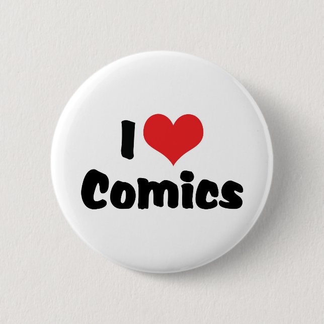 Chapa Redonda De 5 Cm Cómics - Amante de los cómics (Anverso)
