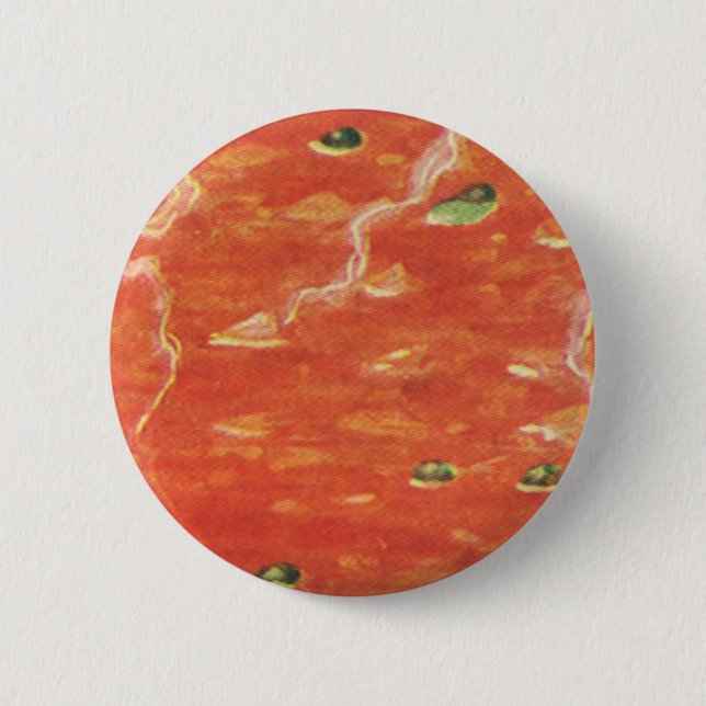 Chapa Redonda De 5 Cm Comida antigua, tazón caliente de sopa de tomate c (Anverso)