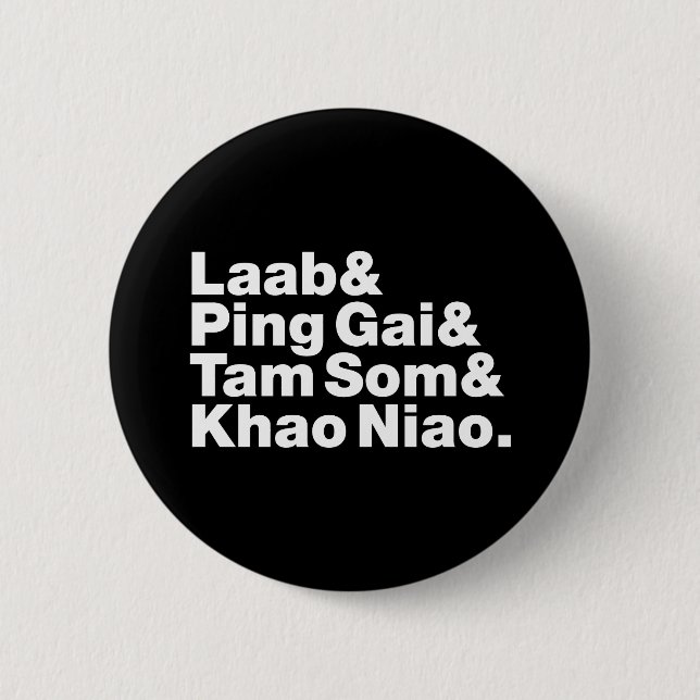 Chapa Redonda De 5 Cm Comida callejera de Laotian (Anverso)