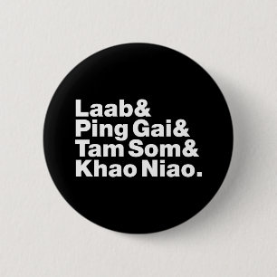 Chapa Redonda De 5 Cm Comida callejera laosiana