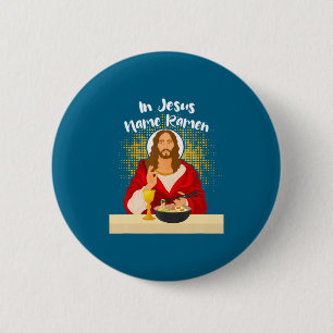 Chapa Redonda De 5 Cm Comida Japonesa Ramen Nombre Divertido Jesús