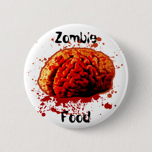 Chapa Redonda De 5 Cm Comida zombi