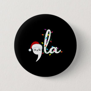 Chapa Redonda De 5 Cm Comma La 2024 Navidades divertidos Cat Lady Cat Xm