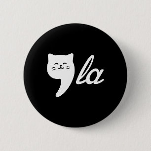 Chapa Redonda De 5 Cm Comma La Cat Damas Para Niños Kamala Harris Chicas