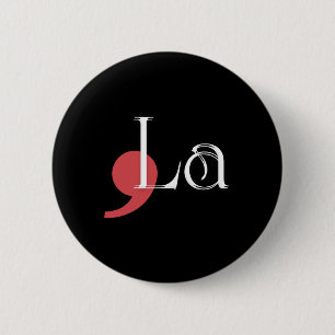 Chapa Redonda De 5 Cm Comma La Kamala Harris Diseño de Bandera Americana