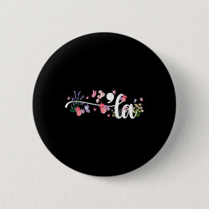 Chapa Redonda De 5 Cm Comma La Kamala Harris Vintage Floral Feminine Pre