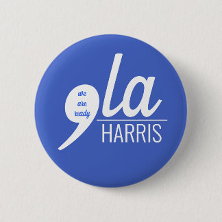 Chapa Redonda De 5 Cm Comma-LA para Kamala Harris