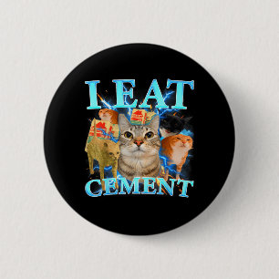 Chapa Redonda De 5 Cm Como Cemento Divertido Meme de Gato Humor de Gener
