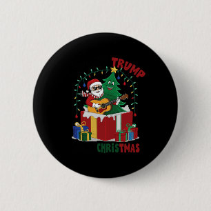 Chapa Redonda De 5 Cm Cómo el Trump salvó a los Navidades Funny Holiday