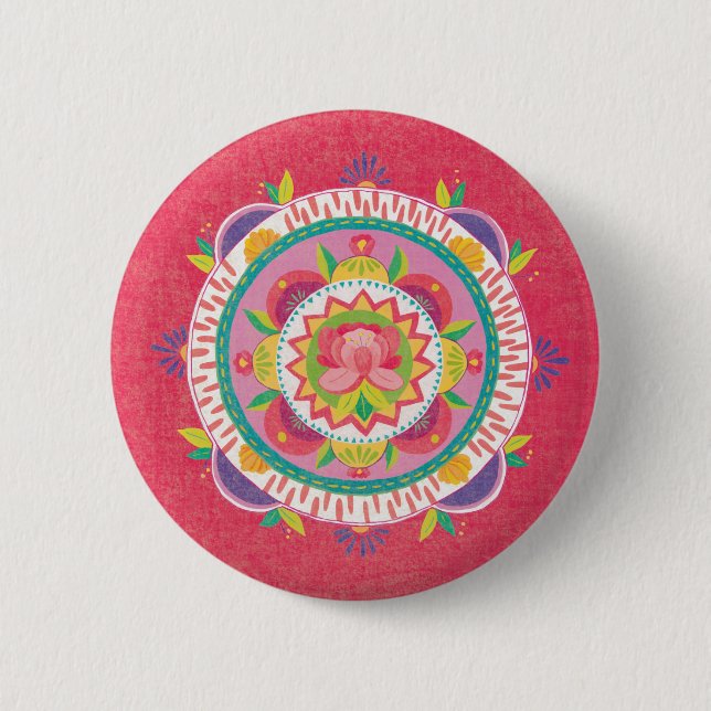 Chapa Redonda De 5 Cm Como Frida II (Anverso)