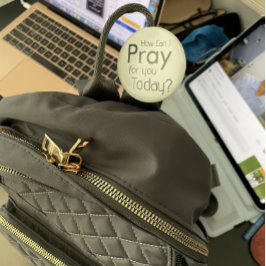 Chapa Redonda De 5 Cm ¿Cómo Puedo Rezar Por TÚ? cristiano