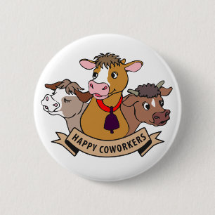 Chapa Redonda De 5 Cm Compañeros de trabajo felices