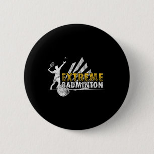 Chapa Redonda De 5 Cm Competencia de videojuegos Extreme Badminton Compe