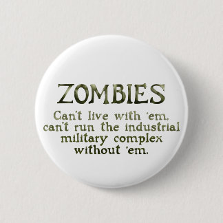 Chapa Redonda De 5 Cm Complejo militar industrial Zombies