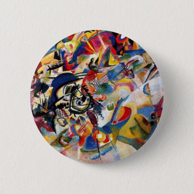 Chapa Redonda De 5 Cm Composición VII de Kandinsky (Anverso)