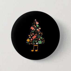 Chapa Redonda De 5 Cm Compositor de música de árbol de Navidad Director