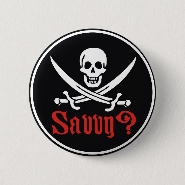 Chapa Redonda De 5 Cm Comprensión del pirata (Anverso)