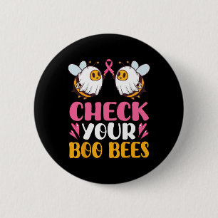 Chapa Redonda De 5 Cm Compruebe sus abejas Boo Sensibilización sobre el