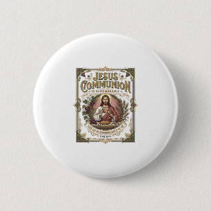 Chapa Redonda De 5 Cm Comunión de Jesús Comunión de Jesús Fe Cristiana V