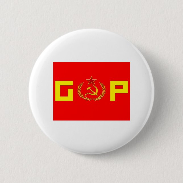 Chapa Redonda De 5 Cm Comunista del GOP (Anverso)