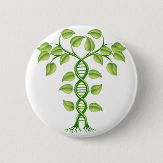 Chapa Redonda De 5 Cm Concepto de la planta de la DNA