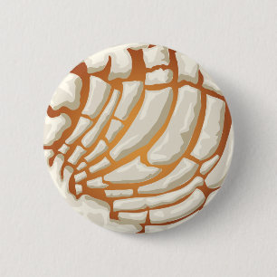 Chapa Redonda De 5 Cm Concha de Vainilla Blanca Pan Dulce Pan Mexicano