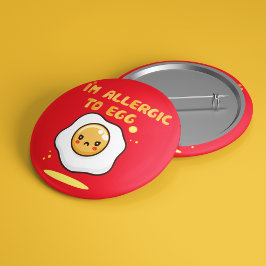 Chapa Redonda De 5 Cm Conciencia alérgica a los huevos de huevo