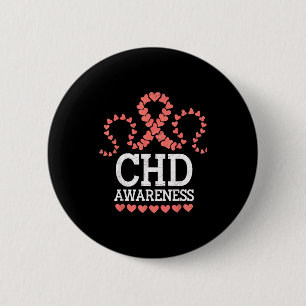 Chapa Redonda De 5 Cm Conciencia CHD Enfermedad Cardiaca Guerrero Apoyo