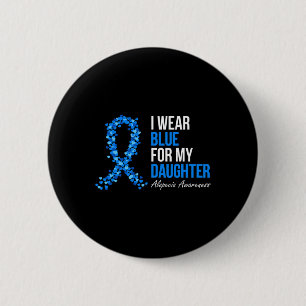 Chapa Redonda De 5 Cm Conciencia De Alopecia Que Uso Azul Para Mi Hija B