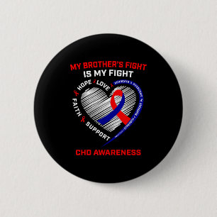Chapa Redonda De 5 Cm Conciencia de CHD Hermano Enfermedad Cardíaca Cong