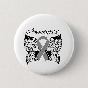 Chapa Redonda De 5 Cm Conciencia de la mariposa del tatuaje - cáncer de