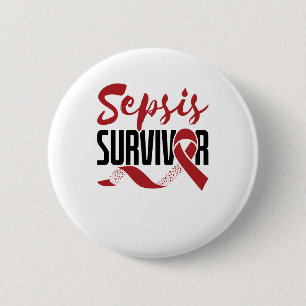 Chapa Redonda De 5 Cm Conciencia de los supervivientes de la Sepsis