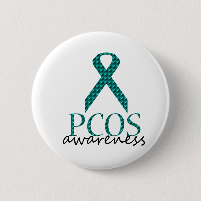 Chapa Redonda De 5 Cm Conciencia de PCOS (Anverso)