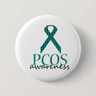 Chapa Redonda De 5 Cm Conciencia de PCOS