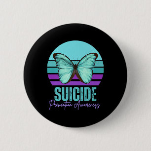Chapa Redonda De 5 Cm Conciencia de Prevención del Suicidio Verde Azulad
