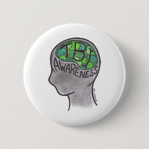 Chapa Redonda De 5 Cm Conciencia de TBI