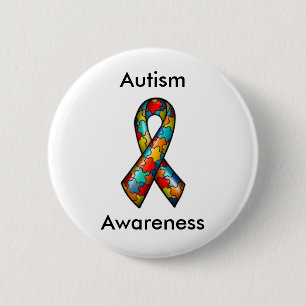 Chapa Redonda De 5 Cm Conciencia del autismo