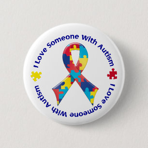 Chapa Redonda De 5 Cm Conciencia del autismo
