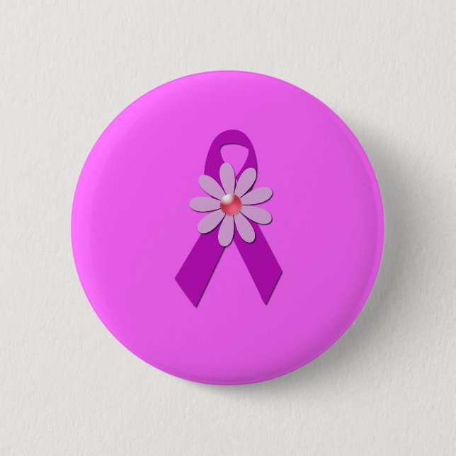 Chapa Redonda De 5 Cm Conciencia del cáncer de pecho (Anverso)