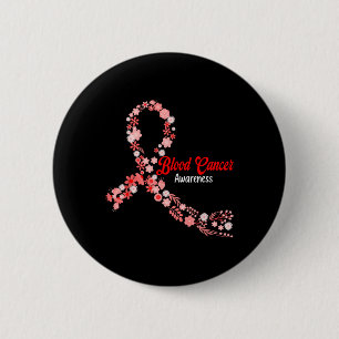 Chapa Redonda De 5 Cm Conciencia del Cáncer de Sangre Hippie Flor Cinta