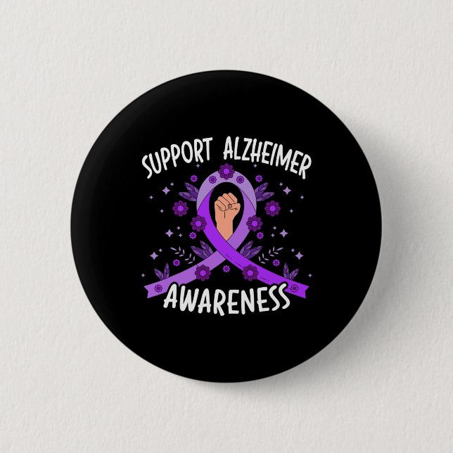 Chapa Redonda De 5 Cm Conciencia Dementia Support 2 (Anverso)
