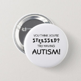 Chapa Redonda De 5 Cm Conciencia divertida el   ASD del autismo