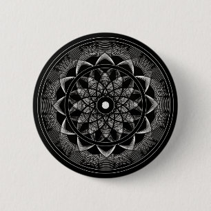 Chapa Redonda De 5 Cm Conciencia - mandala sagrada de la geometría