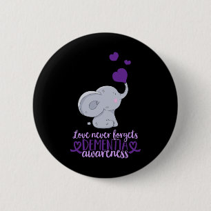 Chapa Redonda De 5 Cm Conciencia sobre demencia End Heimer Love Never Fo