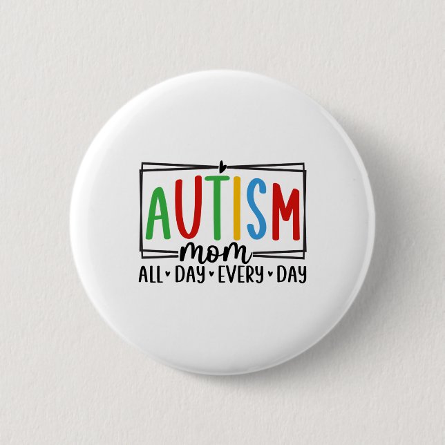 Chapa Redonda De 5 Cm Conciencia sobre el autismo 3 (Anverso)