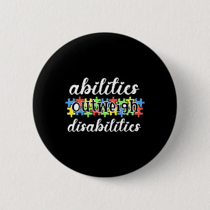 Chapa Redonda De 5 Cm Conciencia sobre el autismo - Las habilidades supe