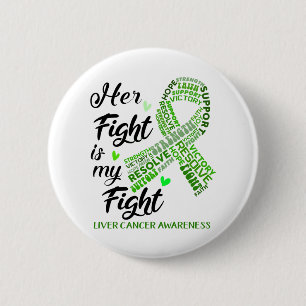 Chapa Redonda De 5 Cm Conciencia sobre el cáncer de hígado Su lucha es