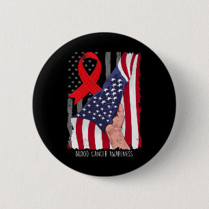 Chapa Redonda De 5 Cm Conciencia sobre el cáncer de sangre Vintage Bande